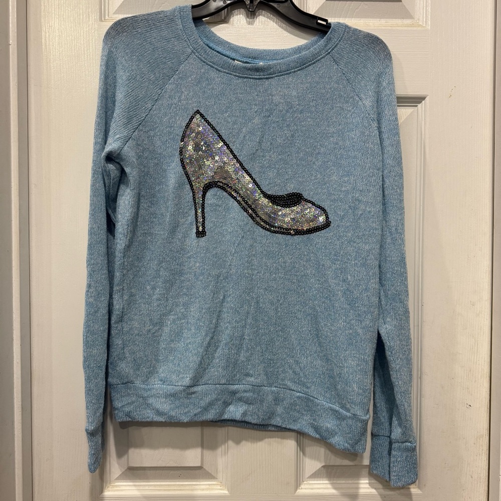 Modern Lux Disney Cinderella Sky Blue Knit Top